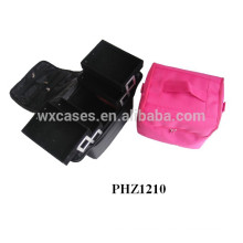 hot sell&waterproof makeup bag with 4 removable trays inside from China factory